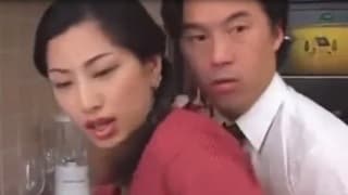 VKO-071 Japanese wife porno video – Beautiful wife groped and fucked in the kitchen